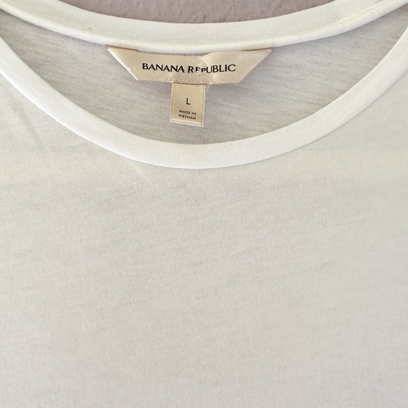 Banana Republic White Short Sleeve Tee - Picture 4 of 5